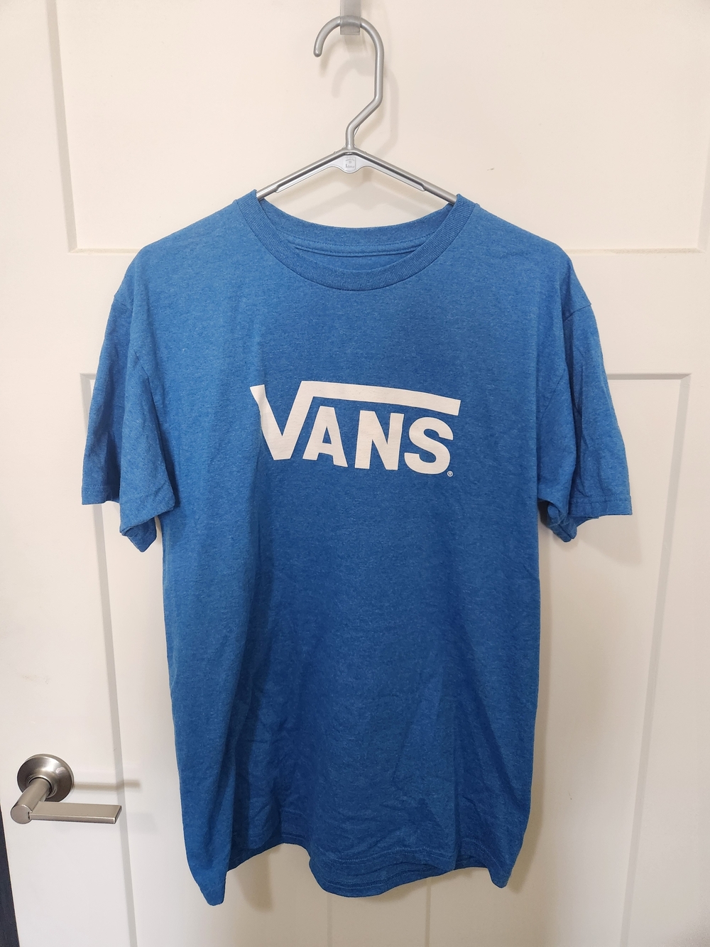 Vans Mens Blue Logo Crewneck T-Shirt Size M
